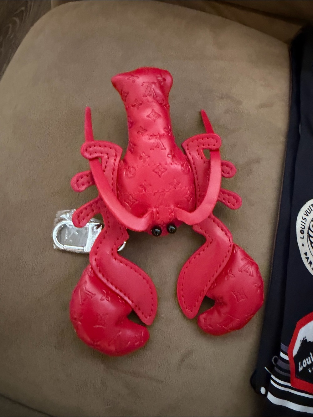 Louis Vuitton Red Leather Lobster Key Charm